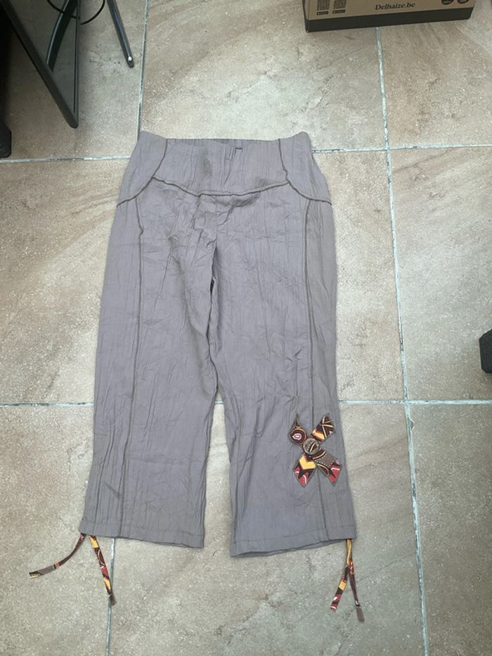 Blouse et pantalon beige orange neuf 44/40 (n°51) - photo numéro 4