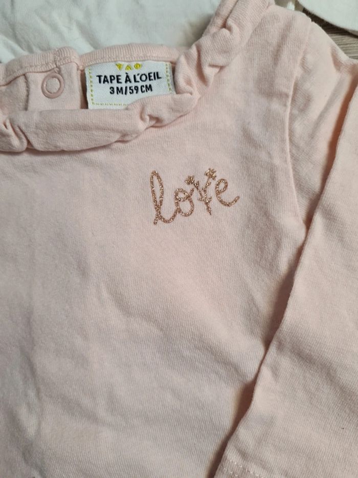 2 tee shirt 3 mois fille - photo numéro 2