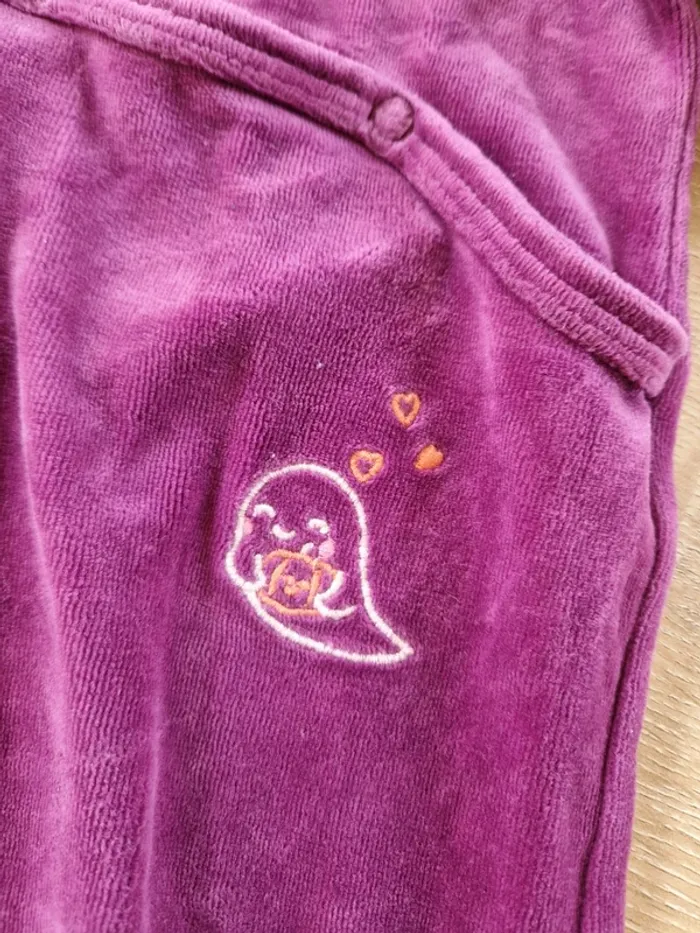 Pyjamas d'halloween 1 pièce mauve Sergent major bébé fille 9 mois - photo numéro 3