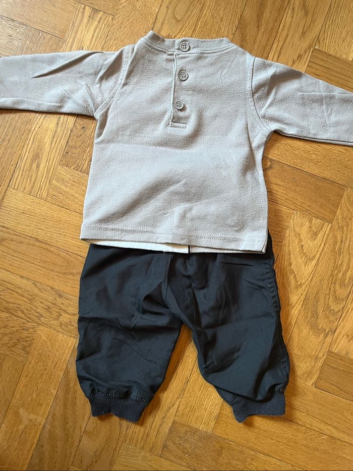 Ensemble bébé 3 mois  Teeshirt manches longues et Pantalon - photo numéro 4