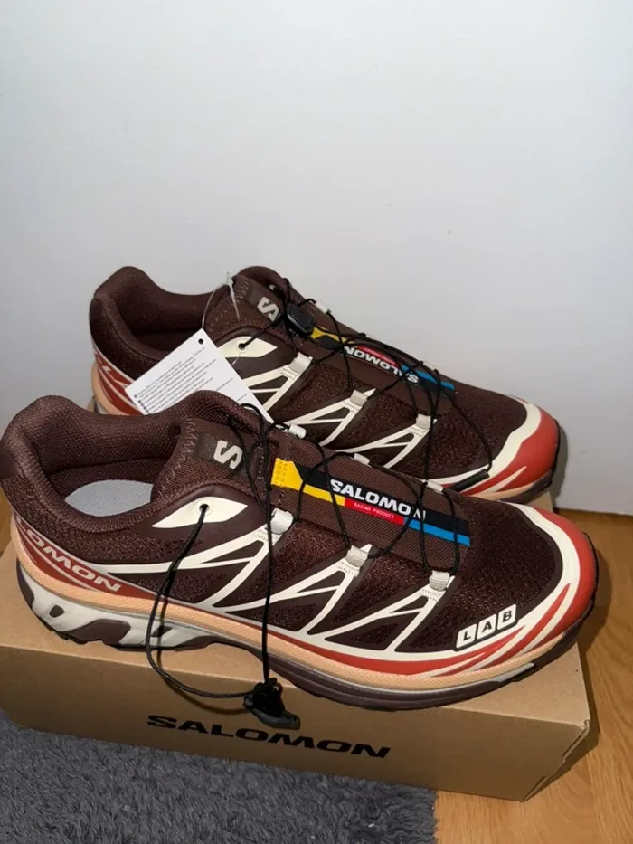 Salomon XT-6 Marron, Beige Rosted Clay / Burnt Ochre / Almond milk - photo numéro 16