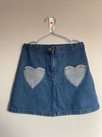 Jupe en jean DPAM 10 ans 140 cm poches cœur neuve