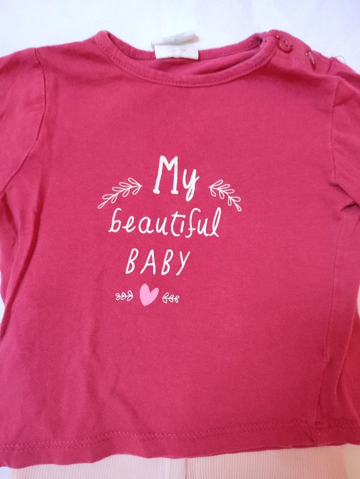 Ensemble bébé fille - 6 mois - Très bon état - Kiabi - photo numéro 2