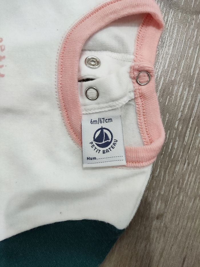 T-shirt manches courtes Petit Bateau, bébé 3 mois - photo numéro 3