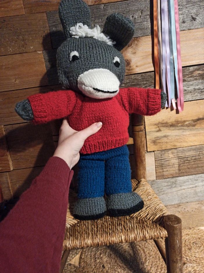 Peluche grand Trotro tricot tbe - photo numéro 3
