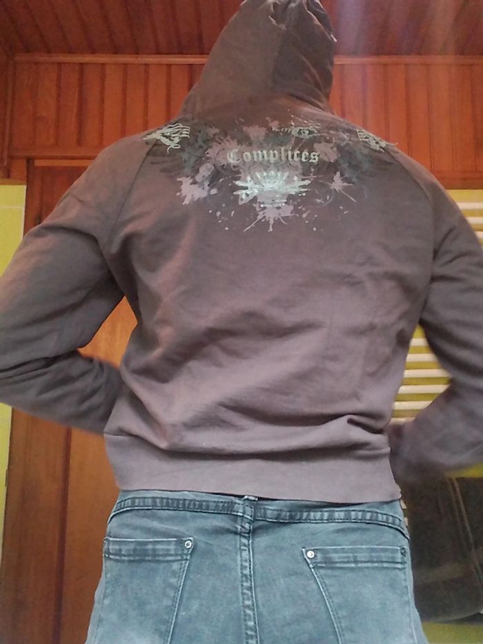 Sweat femme brun à capuchon Complices - photo numéro 8