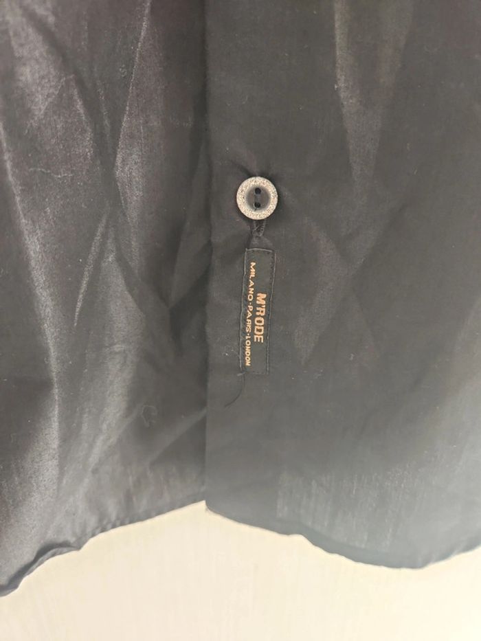Chemise manches longues noire effet brillant M'rode S - photo numéro 7