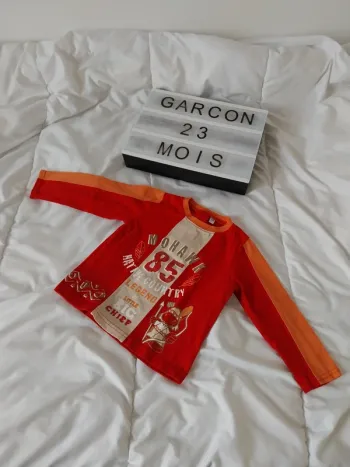 Tee-shirt manche longue garçon 23 mois