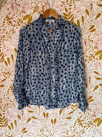 Blouse légère bohème bleu