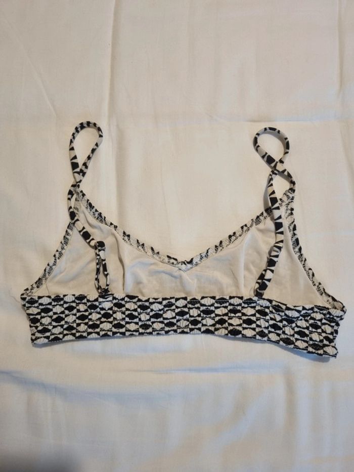 Haut de maillot de bain H&M - Motif noir & blanc tendance - Taille S - photo numéro 4