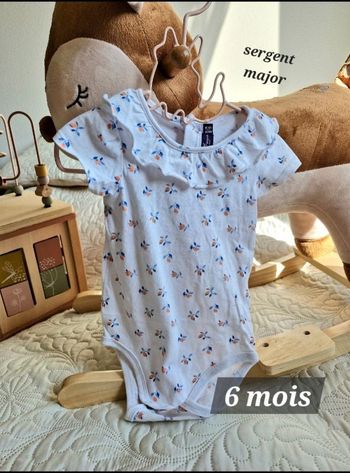 Body manches courtes  sergent major 6 mois