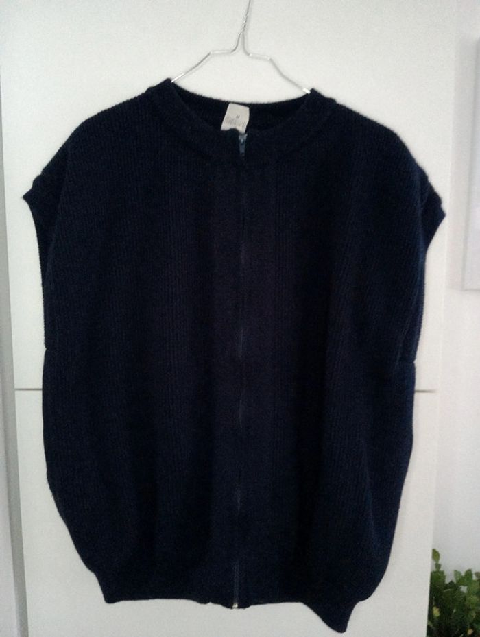 Gilet sans manches fourré marine taille 42 - photo numéro 5