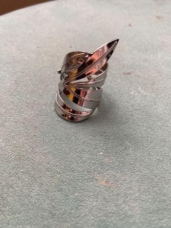 Bague "Feu" Schade - Argentée, Taille Ajustable
