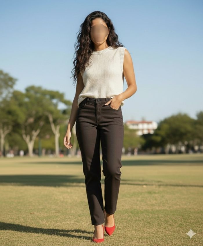 Magnifique pantalon noir ajusté qui mettra vos formes en valeur.  T46