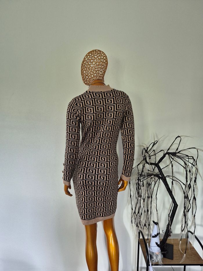 Robe pull femme Camel et Noire Taille Unique - photo numéro 2