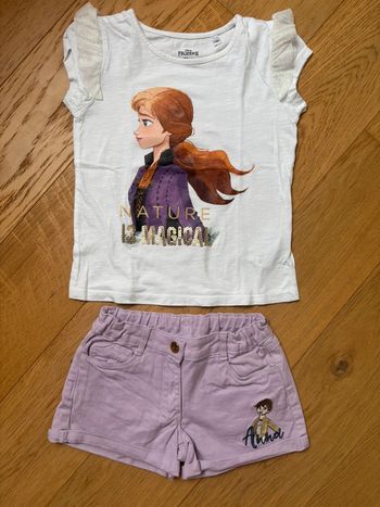 Ensemble été Disney la reine des neiges 7/8 ans