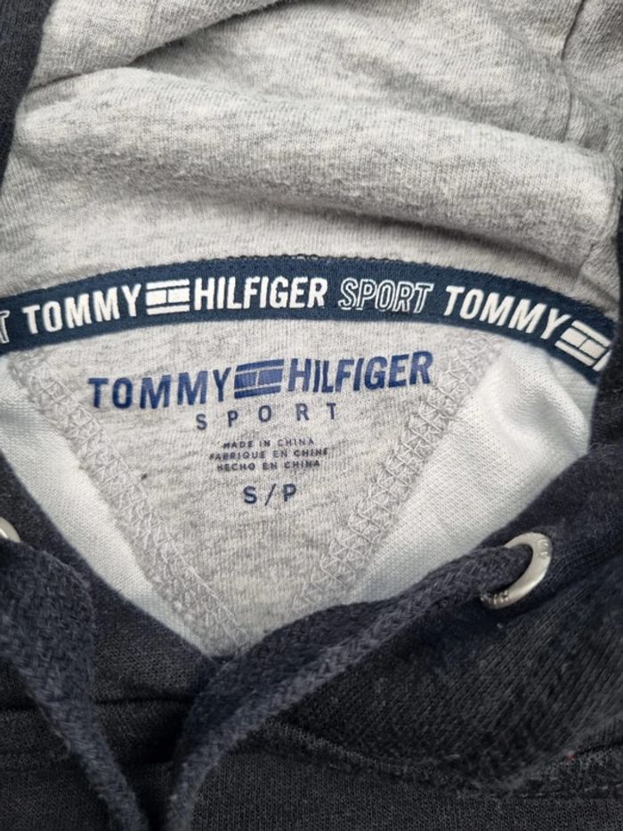 Sweat à capuche Tommy Hilfiger – Bicolore noir et gris – Taille S/36 Femmes - photo numéro 6