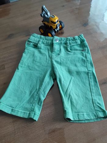 Short en jean vert