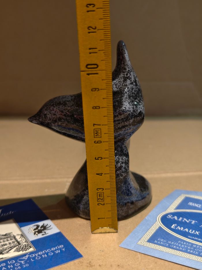 Oiseau noir et gris Saint Jean l'Aigle émaux de Longwy - photo numéro 5