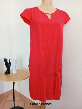 Liquidation 🥳 Robe maternité ob'mum 36 mi longue rouge corail moulante