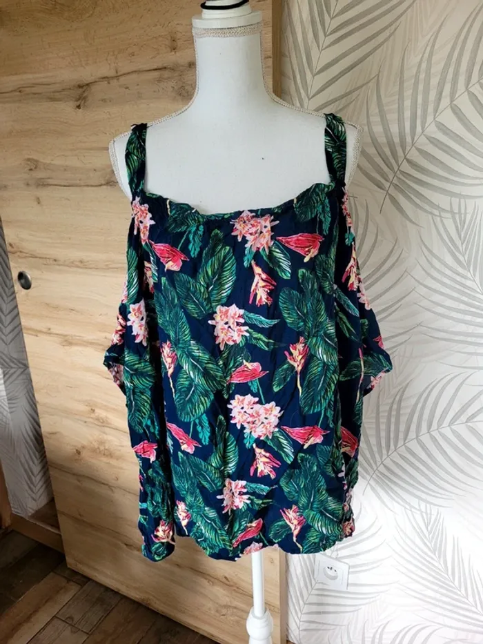 Haut femme taille 52 fleuri kiabi - photo numéro 3