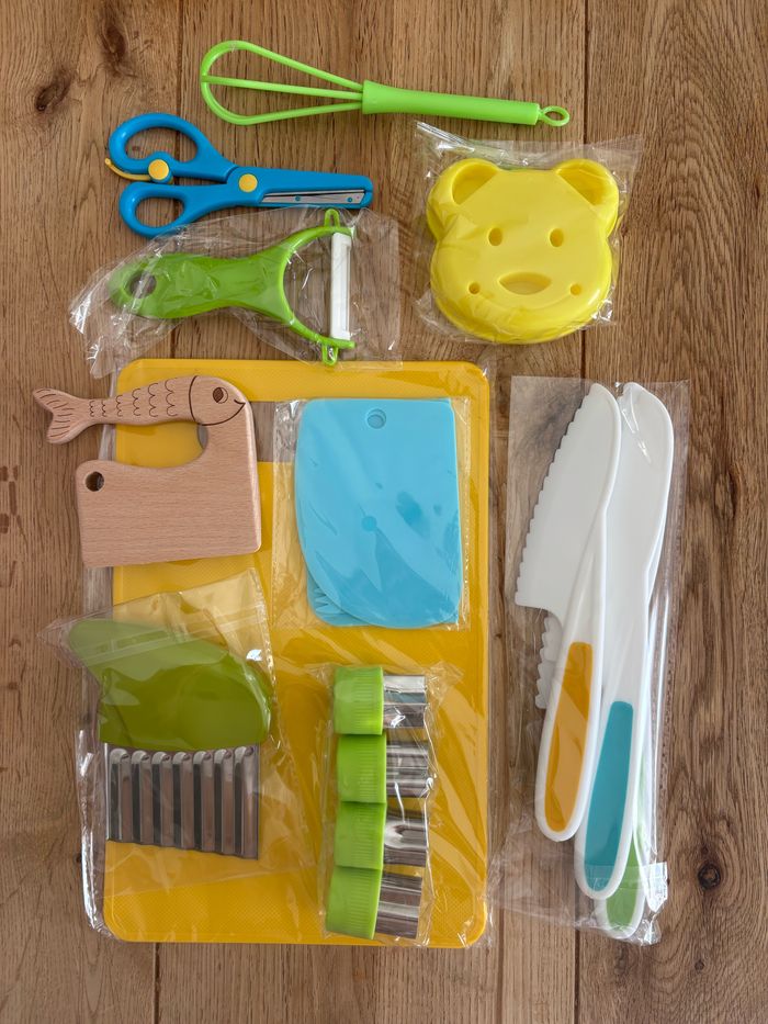 Set lot 17 pièces de Cuisine Montessori Sécurisé pour Enfants Couteaux & Accessoires - photo numéro 2