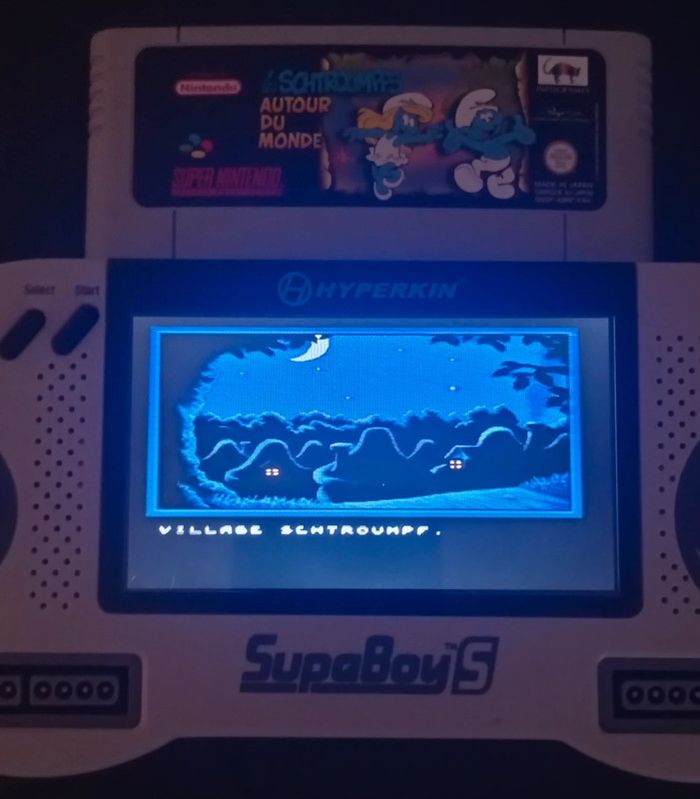 😍 rétro gaming les Schtroumpfs autour du monde super Nintendo SNES euro - photo numéro 2