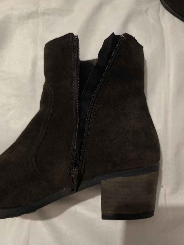 Bottines en daim marron Lavorazione Artigiana T 38 - photo numéro 5