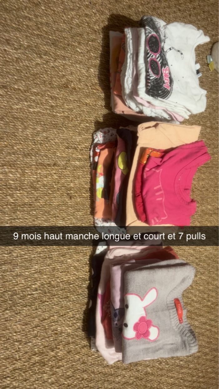 t-shirt fille 9 mois