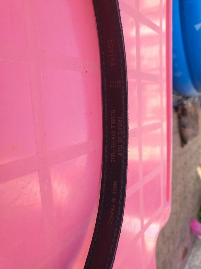 Ceinture vintage femme cuir et brillants - photo numéro 3