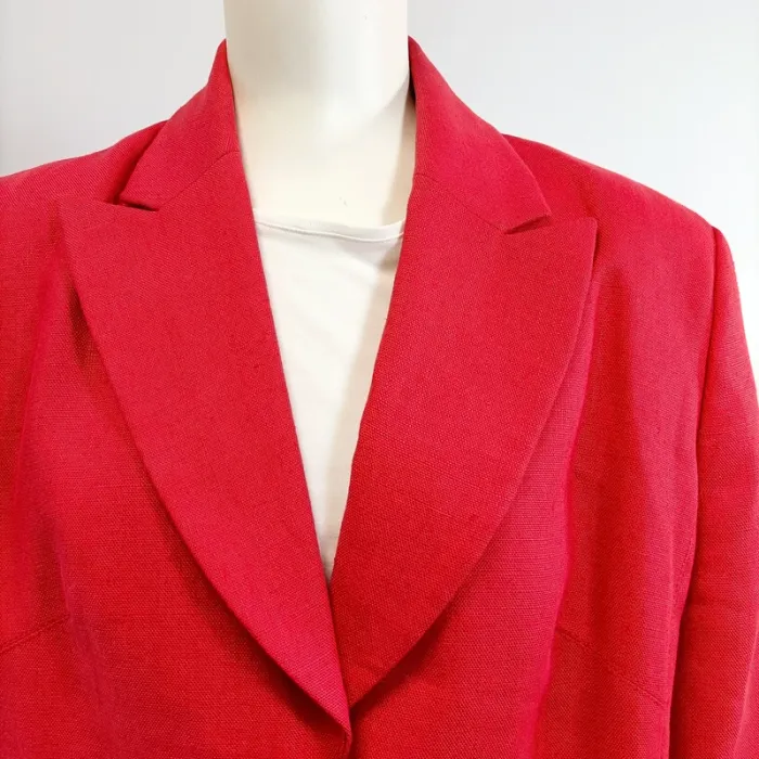 Veste été habillée  rouge fermé avec un lien (A1005) - photo numéro 4
