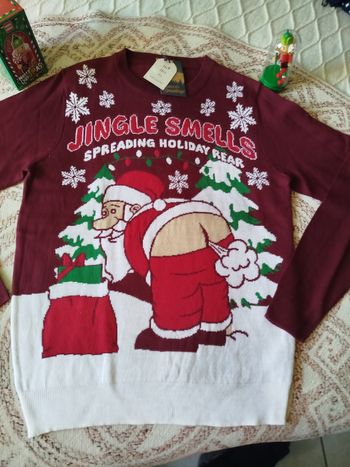 🎅 Pull de Noël "Père Noël qui pète"