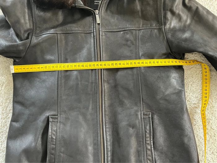 Veste manteau en cuir marron foncée Oakwood taille M - photo numéro 7