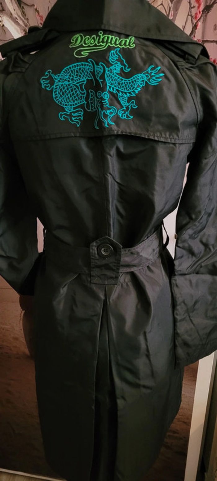 Trench noir Desigual 36 - photo numéro 8
