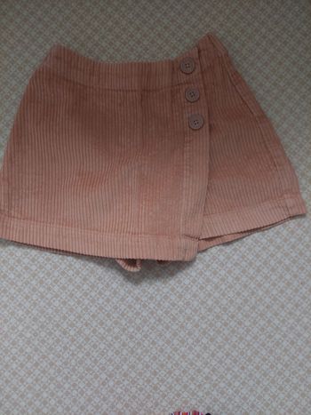 Jupe short velours côtelé