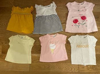 Lot de 6 tee shirts 12 mois