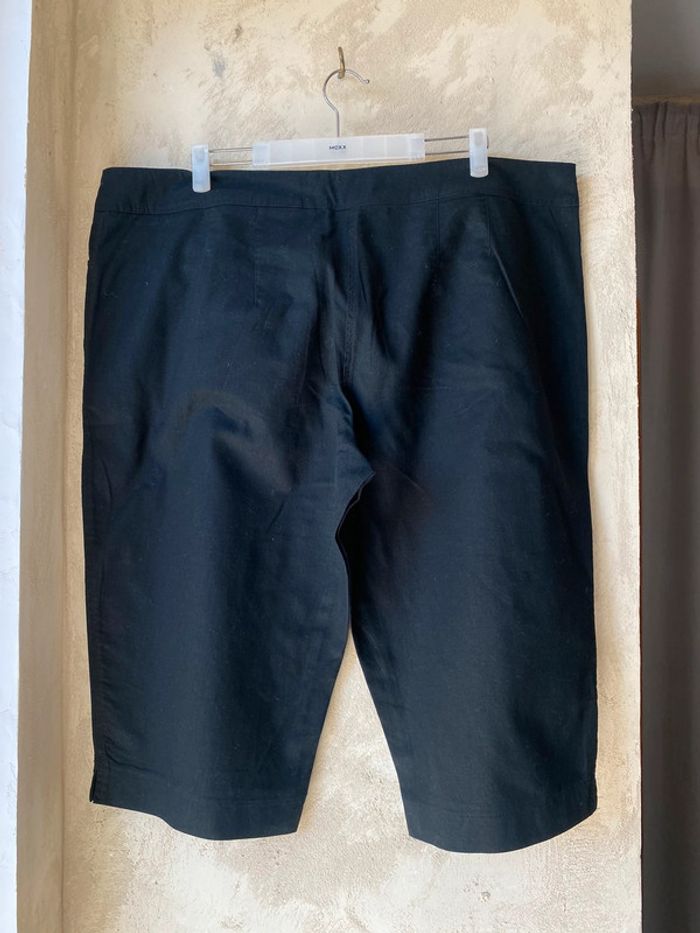 Pantacourt noir en lin Sheego - photo numéro 3