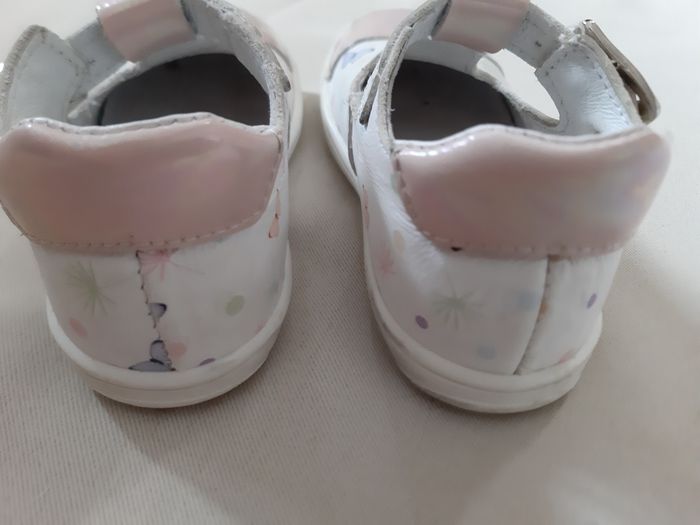 chaussures salomé blanches et roses mi-saison / été fille - papillons - Bellamy - 23 - photo numéro 6