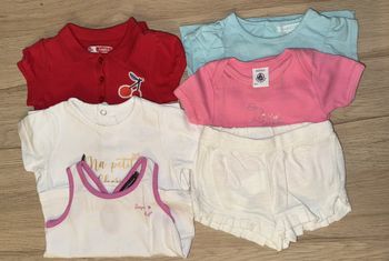 Lot 6 pièces été bébé filles 6 mois Petit bateau