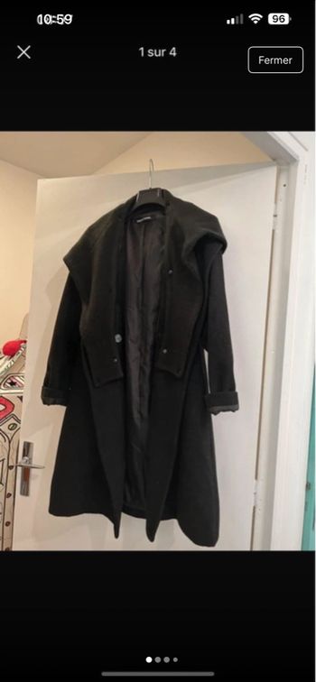 Vends manteau cache cache noir