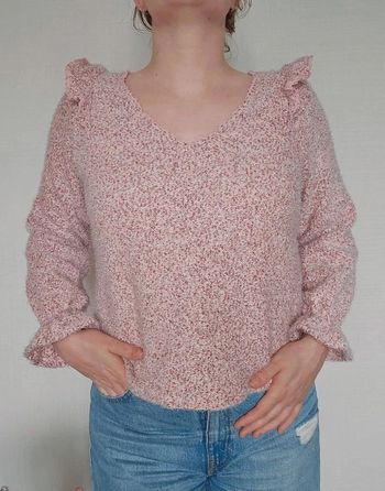 Magnifique pull rose tout doux