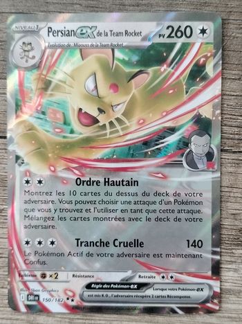 Carte pokémon Persian ex