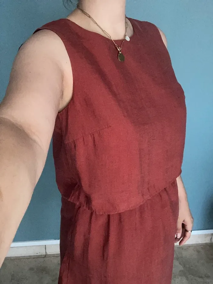 Robe Droite Rouge Foncé Etam 38
