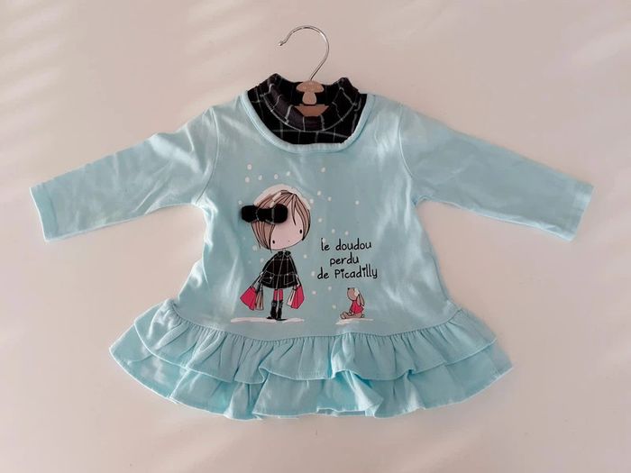Robe bleue ciel - 6 mois