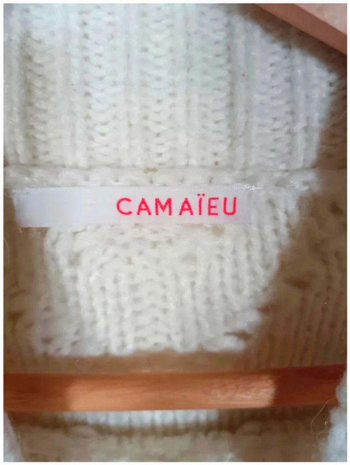 Pull blanc camaïeu 40 - photo numéro 3