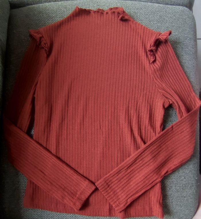 Sous pull col roulé terracotta Shein T.L 40