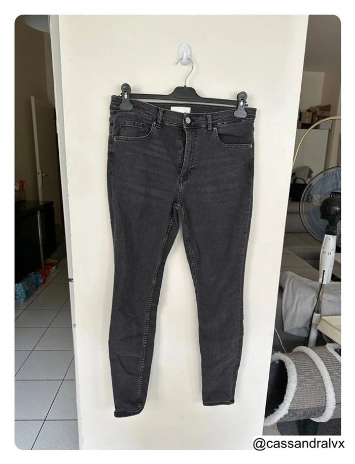 Jean gris anthracite / noir - H&M - photo numéro 2