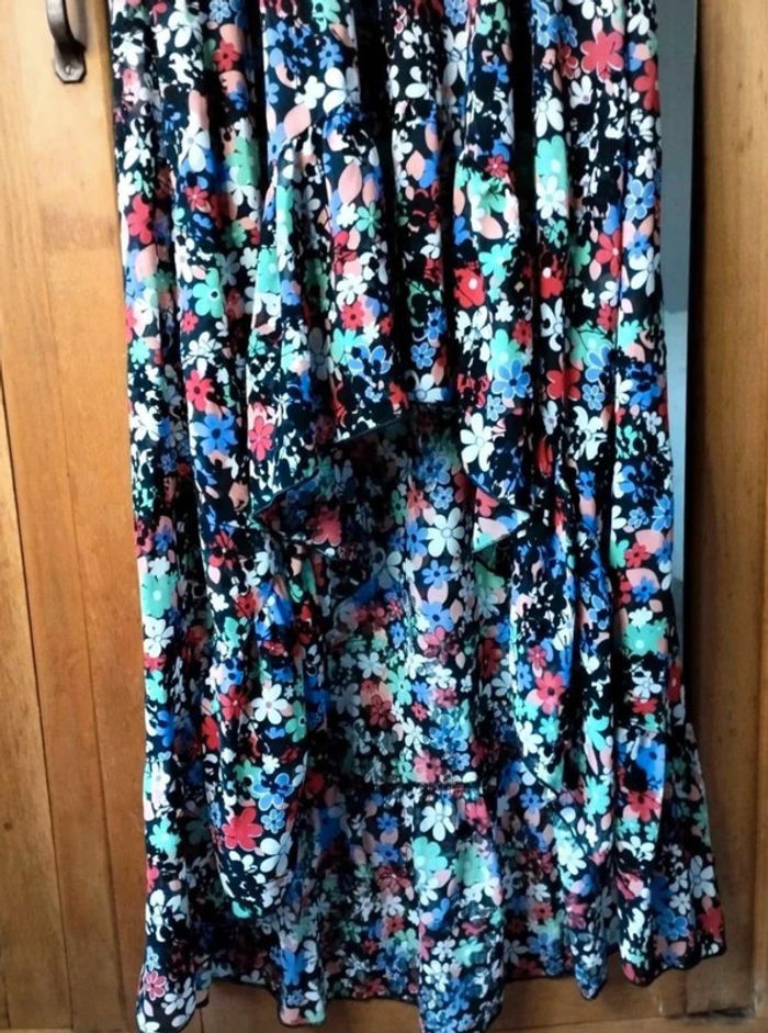 Robe asymétrique longue - Fleurie - L'Olive Verte - S/M - Comme Neuve - photo numéro 7