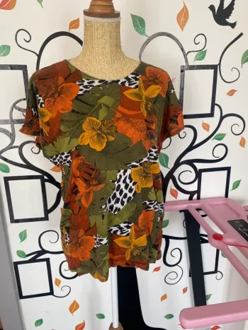 Dépêche mode haut décontractée fleuri tunique bohème hippie