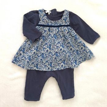 Combi-robe marine fleurs bébé fille 3 Mois Absorba